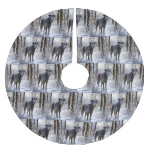 Schotse Deerhound Laat het sneeuwen Kerstmis Kerstboom Rok