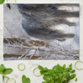 Schotse Deerhound Laat het sneeuwen Kerstmis Theedoek (Gevouwen)