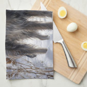 Schotse Deerhound Laat het sneeuwen Kerstmis Theedoek (Quarter Fold)