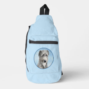 Schotse Deerhound Schilderij Grijs Originele Honde Sling Bag