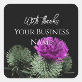 Schotse distel dank u plein Sticker (Voorkant)