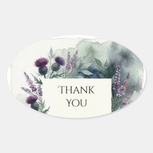 Schotse Distel Heather Watercolour Sticker