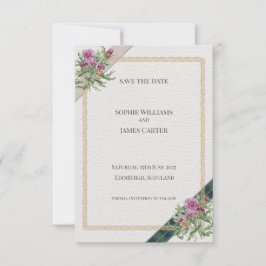 Schotse Distel Keltisch Schotse Ruit Huwelijk Save The Date