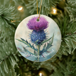 Schotse distel kerst ornament