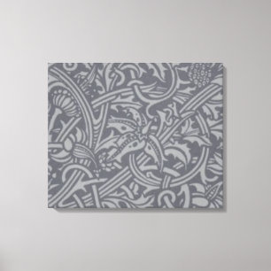 Schotse Distel Knoop in William Morris Stijl Canvas Afdruk