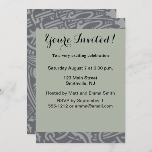 Schotse distelknoop William Morris Style Kaart (Voorkant / Achterkant)