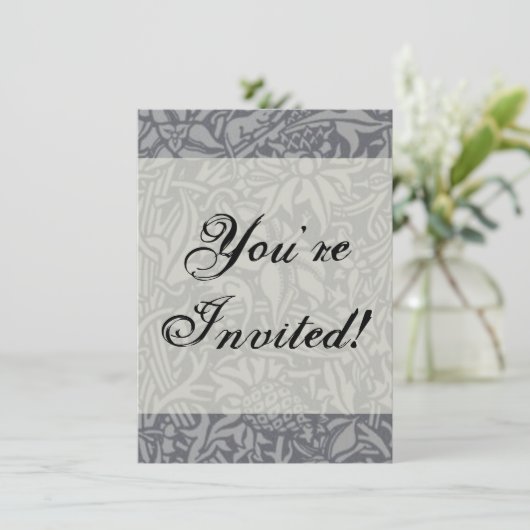 Schotse distelknoop William Morris Style Kaart (Staand voorkant)