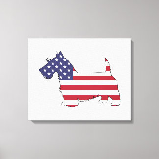 Schotse doodsbang - "amerikaanse vlag" canvas afdruk