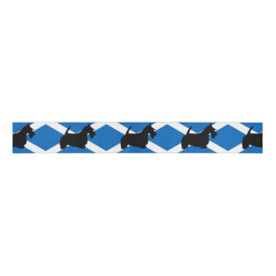 schotse doodsbang silhouette Scotland flag.png Grosgrain Lint