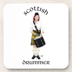 Schotse Drummer - Gele Kilt Drankjes Onderzetter