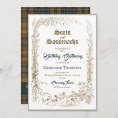 Schotse Flora Sassenach verjaardagsuitnodiging Kaart (Voorkant / Achterkant)