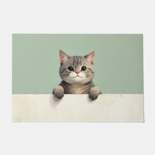 Schotse Fold Kat deurmat Kunst (Voorkant)