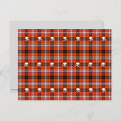 Schotse gothic schedels plaid briefkaart (Voorkant / Achterkant)