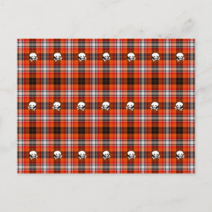 Schotse gothic schedels plaid briefkaart