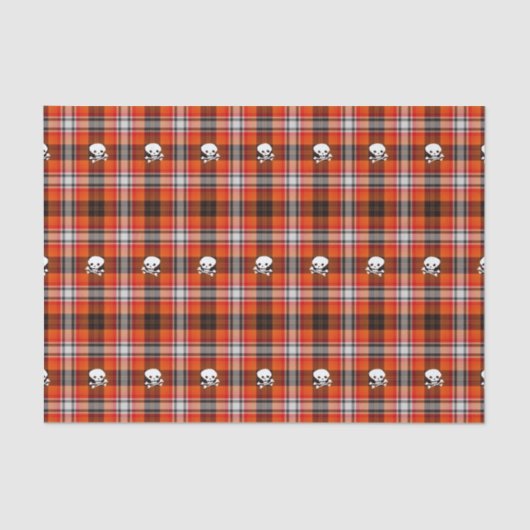Schotse gothic schedels plaid tissue papier (Voorkant)