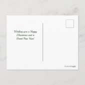 Schotse herten in Snowy Glen Print Happy Christmas Feestdagenkaart (Achterkant)