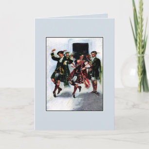 Schotse het boekillustratie van de kiltdans kaart