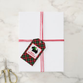 Schotse hond vrolijk kerstfeest cadeaulabel (Met Touw)