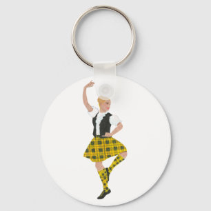 Schotse hoogland danser MacLeod Tartan Sleutelhanger