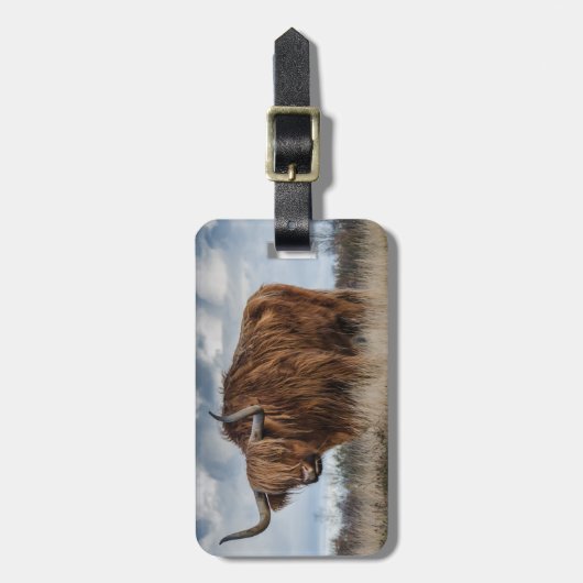 Schotse hoogland Koe Bagagelabel (Voorkant verticaal)