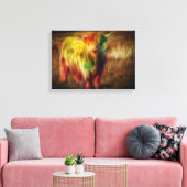Schotse Hoogland Koe Canvas Afdruk (Insitu (Woonkamer))