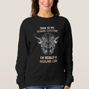 Schotse Hoogland Koe Mens Kostuum Schotse Hoogland Trui