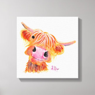 Schotse Hoogland Koe 'Nessie' Box Canvas Print