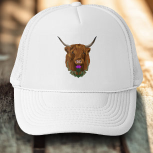 Schotse Hoogland Koe Paarse Keltische Distel Trucker Pet
