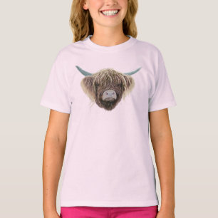 Schotse Hoogland Koe Wee Charlie Fluffy Ears T-shirt