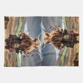 Schotse Hoogland Rund Bagpiper,  Theedoek (Horizontaal)