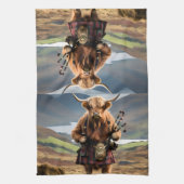 Schotse Hoogland Rund Bagpiper,  Theedoek (Verticaal)