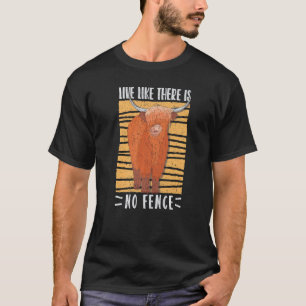 Schotse Hoogland Rund Koe Fokker Longhorn Live T-shirt