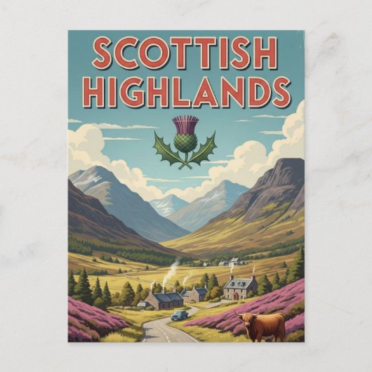  Schotse Hooglanden Reizen Briefkaart (Voorkant)