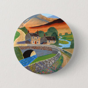Schotse hooglanden ronde button 5,7 cm