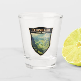Schotse Hooglanden Schotland Travel Art Shot Glas