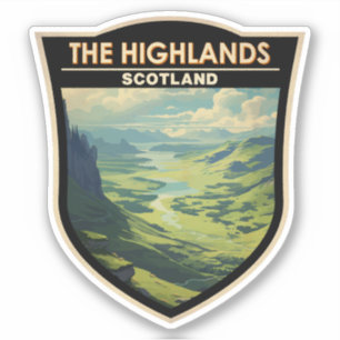 Schotse Hooglanden Schotland Travel Art Sticker
