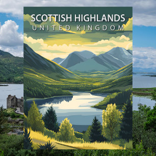 Schotse Hooglanden UK Bergen Landschap Reizen Briefkaart