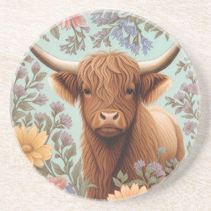 Schotse Hooglanders Pastel William Morris Geïnspir Zandsteen Onderzetter