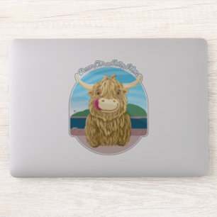 Schotse hooglandkabel met Ocean Salty Hair Sticker