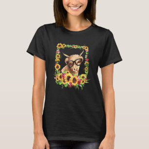 Schotse Hooglandkoe Met Bril Cute Patroon S T-shirt