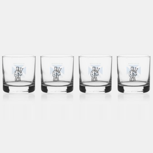 Schotse Hooligan Whiskey Glas Set (Voorkant)