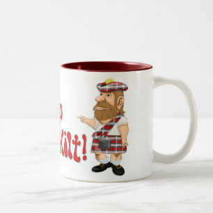 Schotse houding tweekleurige koffiemok