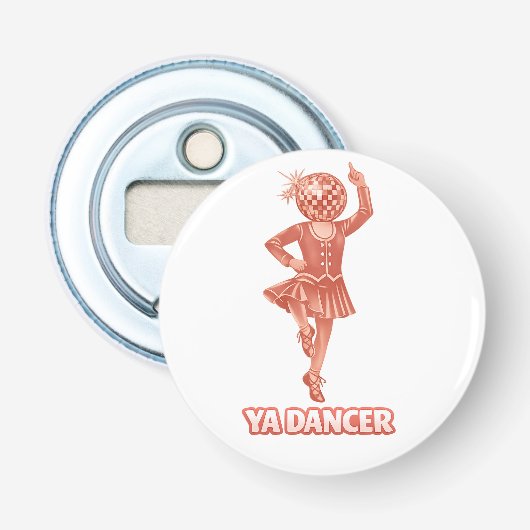 Schotse humor leuk hè danser Gefeliciteerd Button Flesopener (Voorkant)