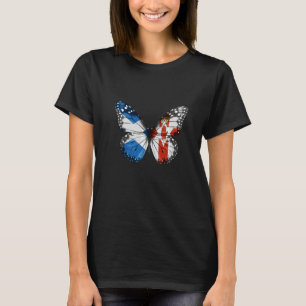 Schotse Ierse vlag Butterfly T-shirt