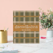 Schotse Keltische Tartan Patroon Wedding Acryl Bord (Huwelijk)