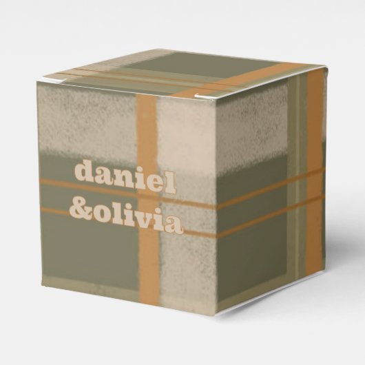 Schotse Keltische Tartan Patroon Wedding Bedankdoosjes (Voorkant Zijde)