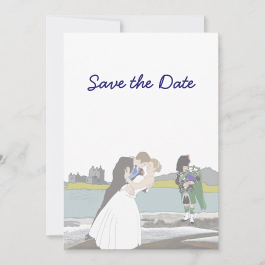 Schotse, Keltische Trouwthema Save the Date Kaart (Voorkant)