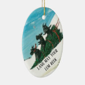 schotse kerstversiering keramisch ornament (Rechts)