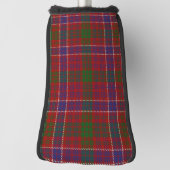 Schotse kleuren Clan MacRae Red Tartan Pset Golfheadcover (Draai 90)
