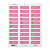 Schotse Koe Baby shower roze Etiket (Full Sheet)